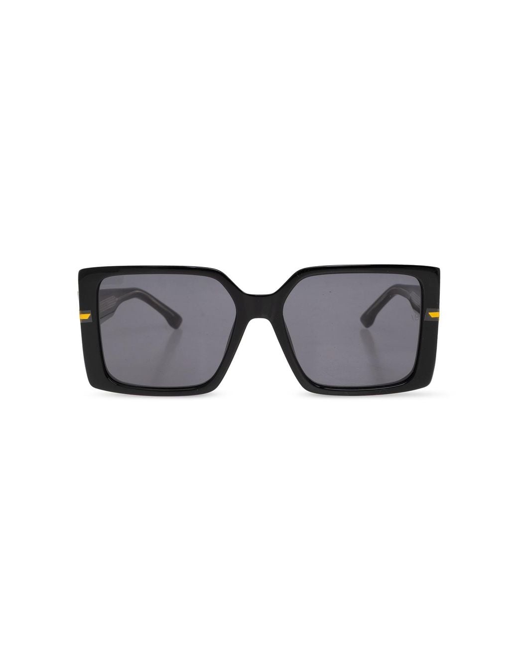 Victoria Beckham Black Geometric Sunglasses With A Bold Square Frame
