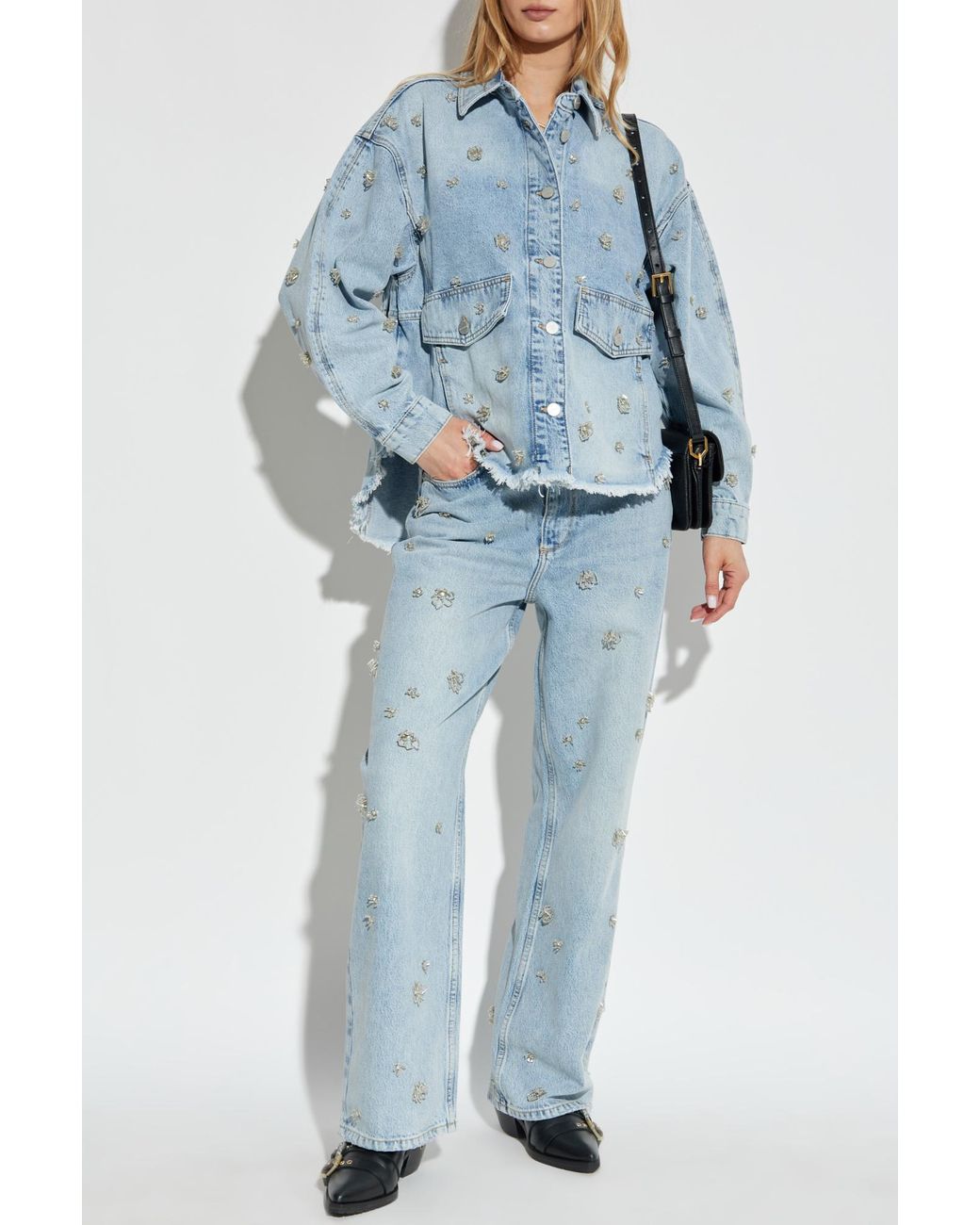 AllSaints Blue Jeans With Appliqués