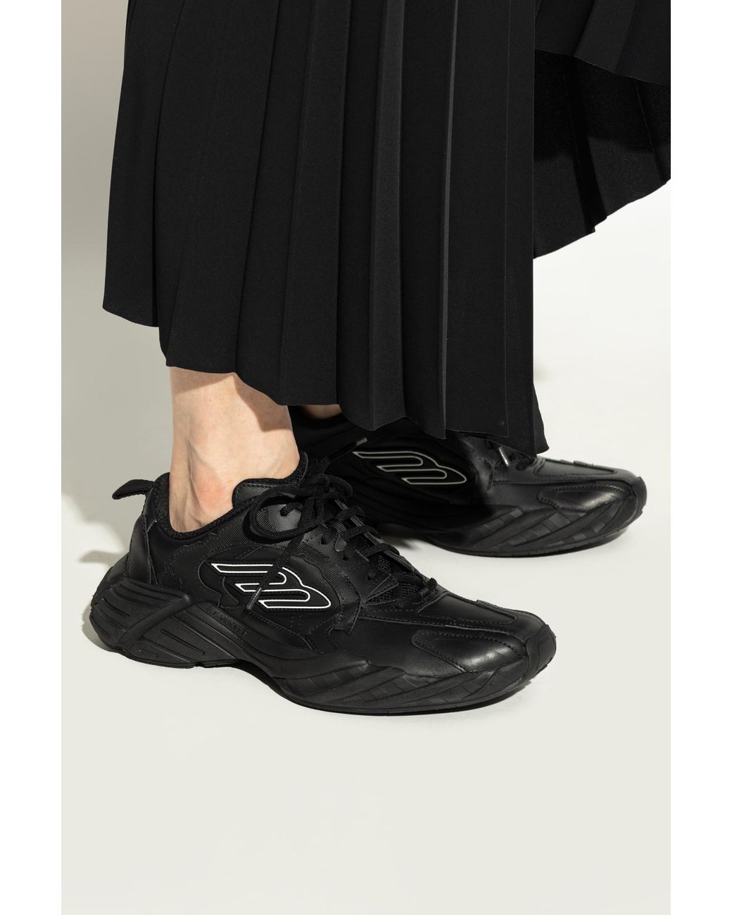 Balenciaga Black Sports Shoes Monday