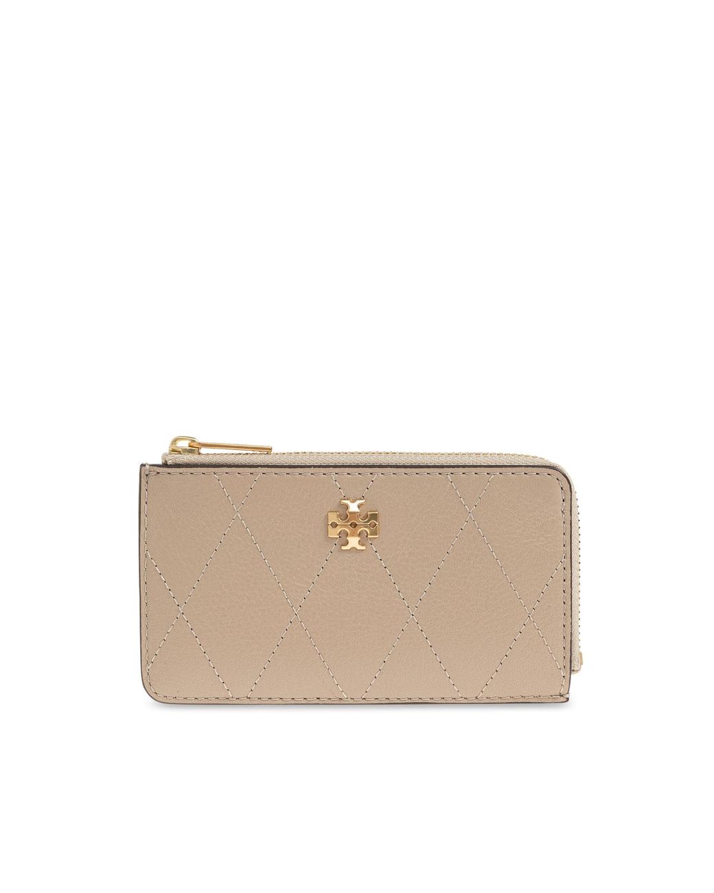Tory Burch Natural Leather Card Holder