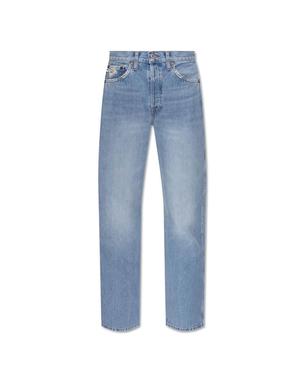 Re/done Black Jeans With Straight Legs