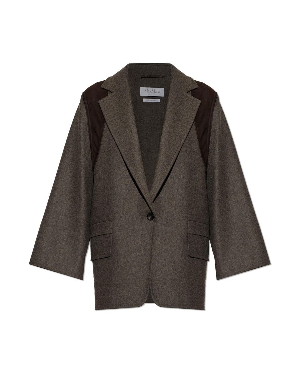 Max Mara Gray Wool Coat 'Fenice'