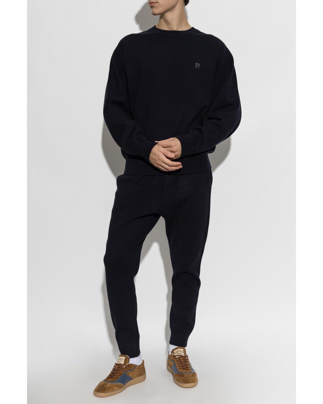 DSquared² Black Sweatshirt With Logo Appliqué for men