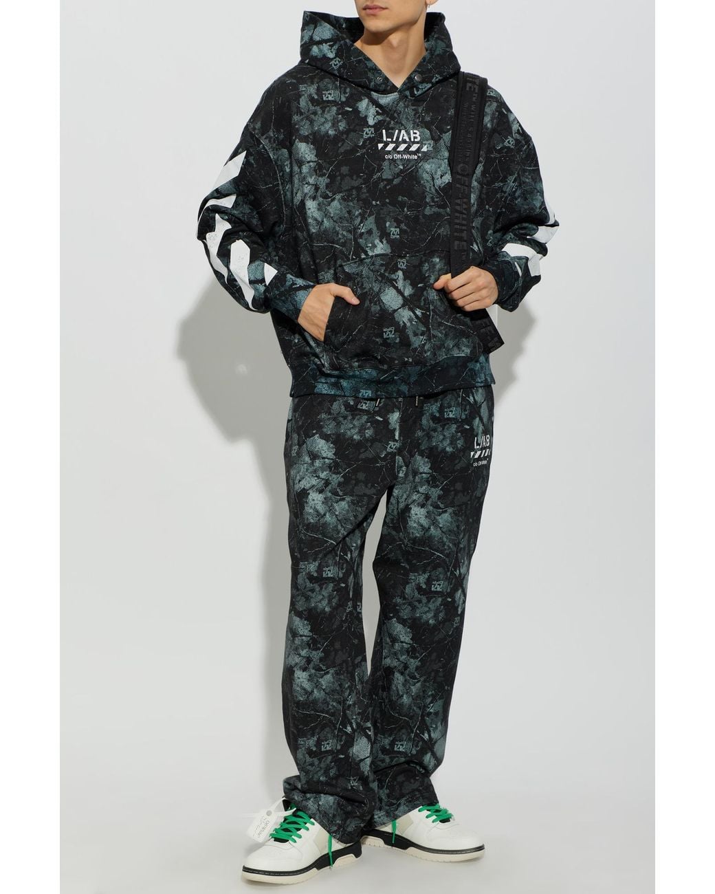 LAB C.O. OFF WHITE Black Hoodie for men