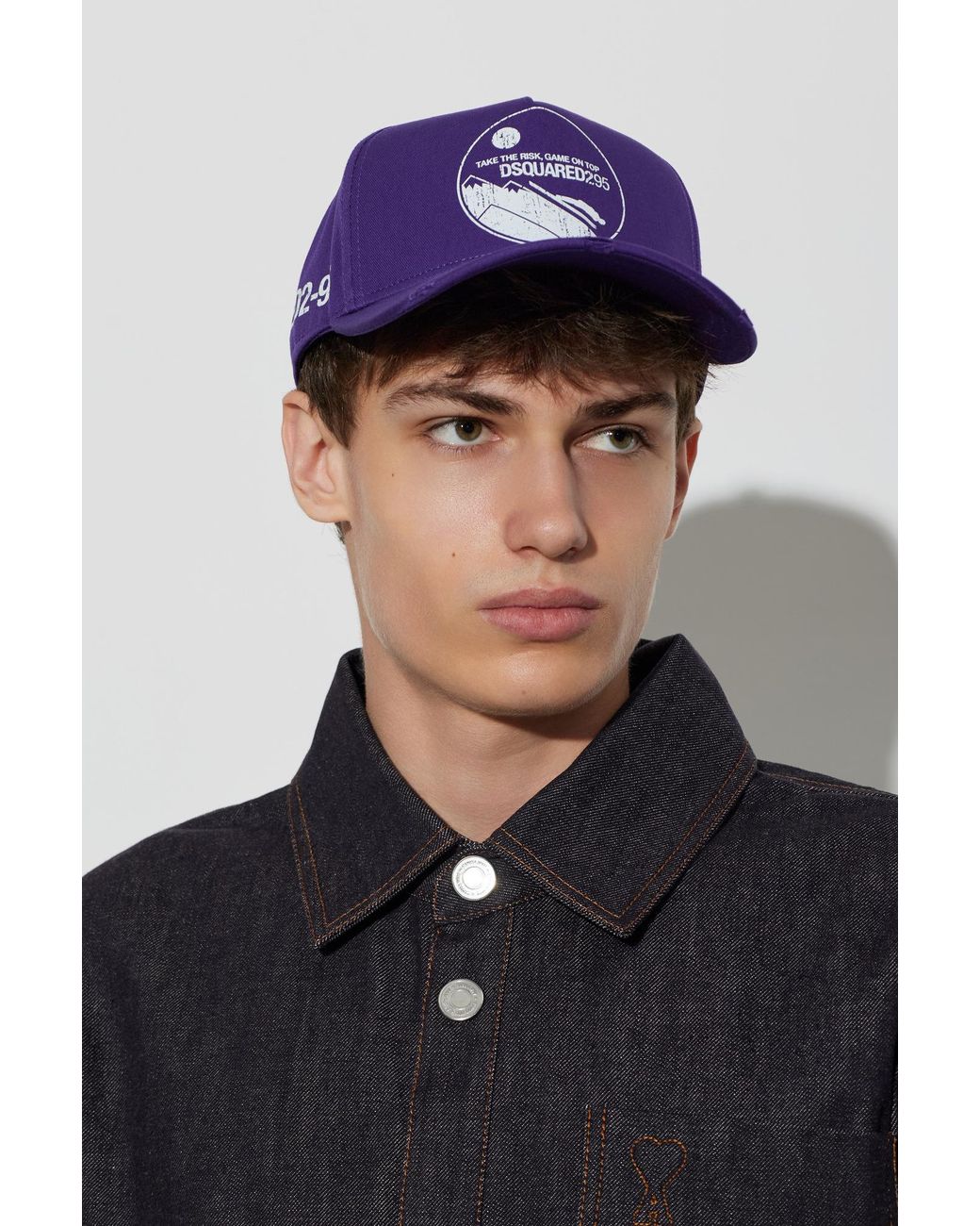 DSquared² Purple Baseball Cap With Visor for men