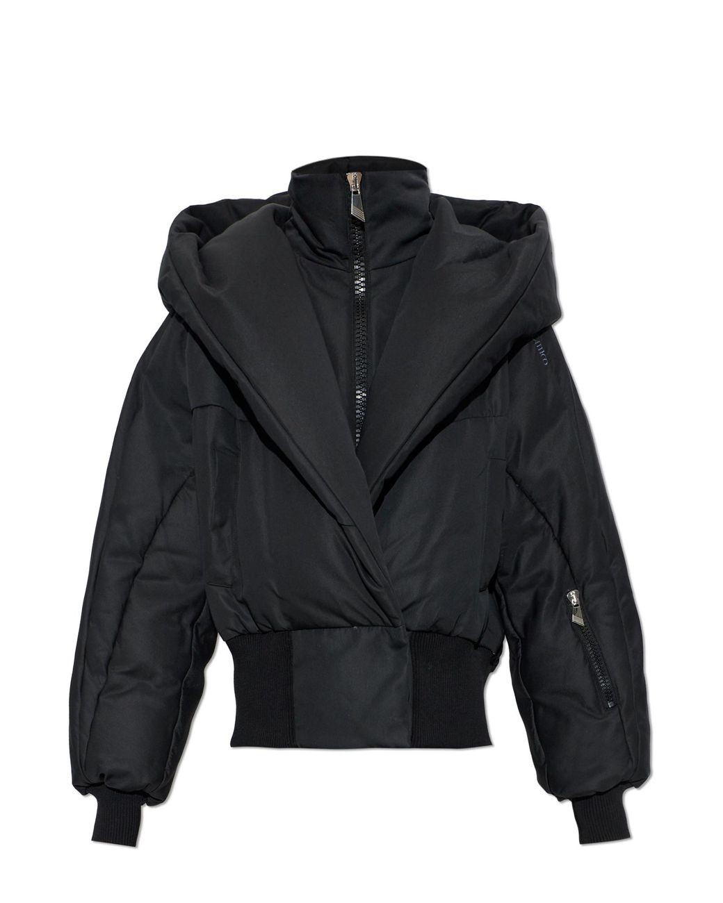 The Attico Black Insulated Jacket With Hood