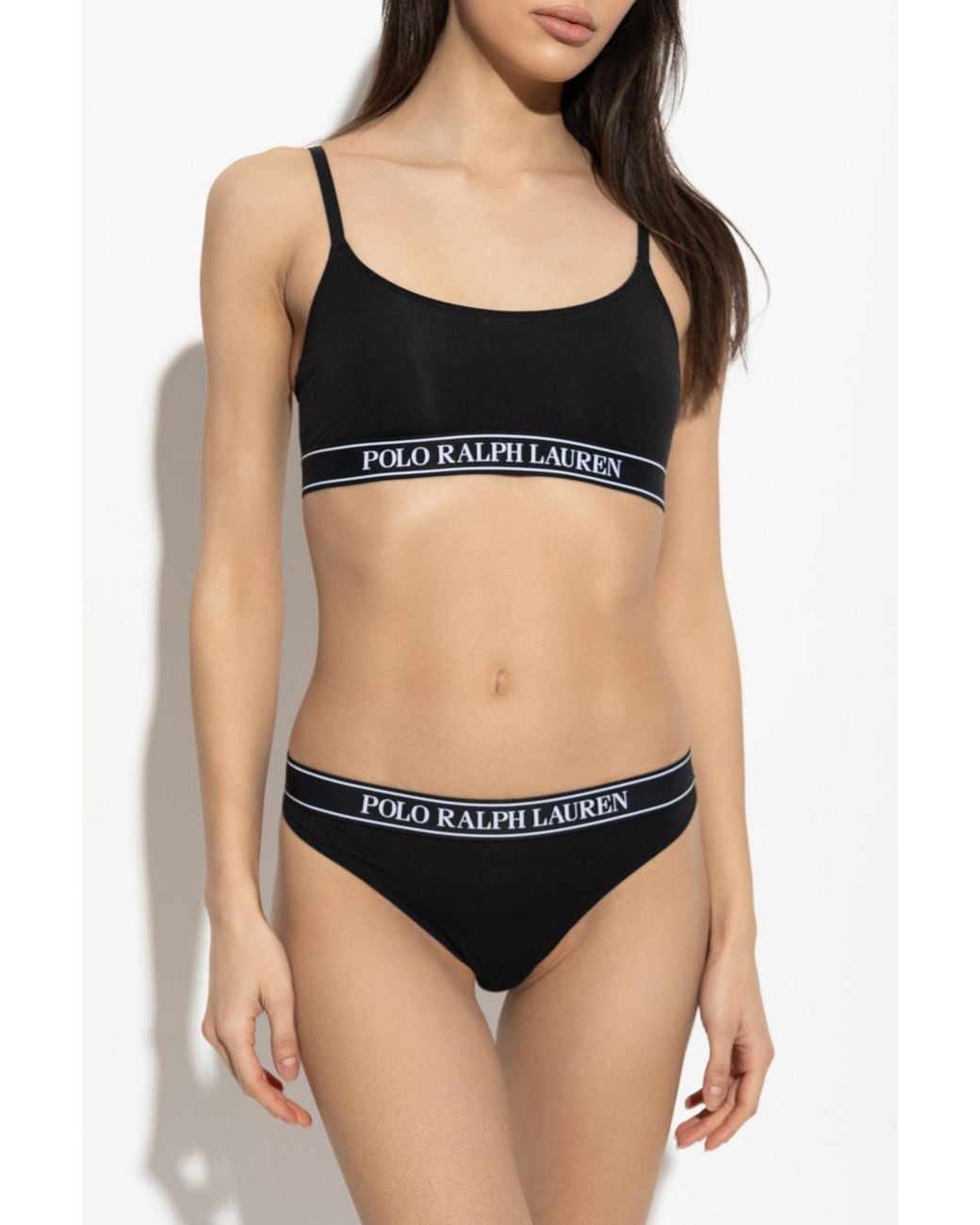 Polo Ralph Lauren Black Bra With Logo