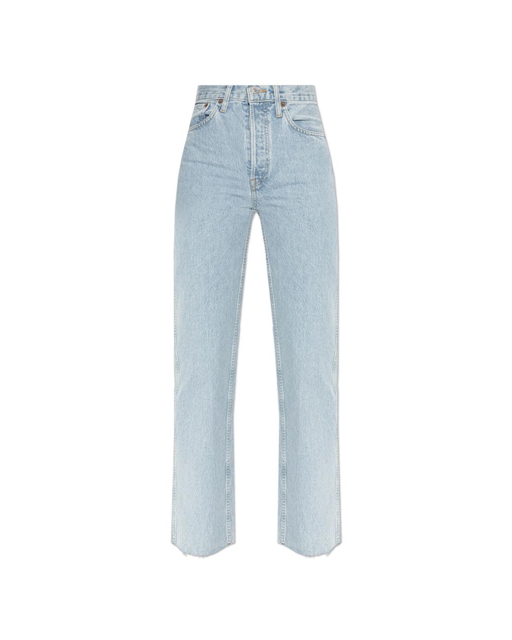 Re/done Blue Straight-Leg Jeans