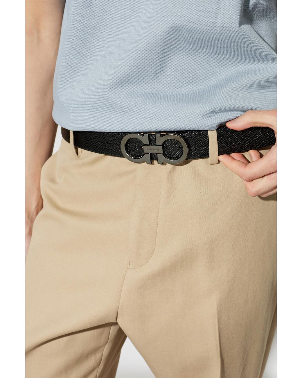 Ferragamo Brown Reversible Belt for men