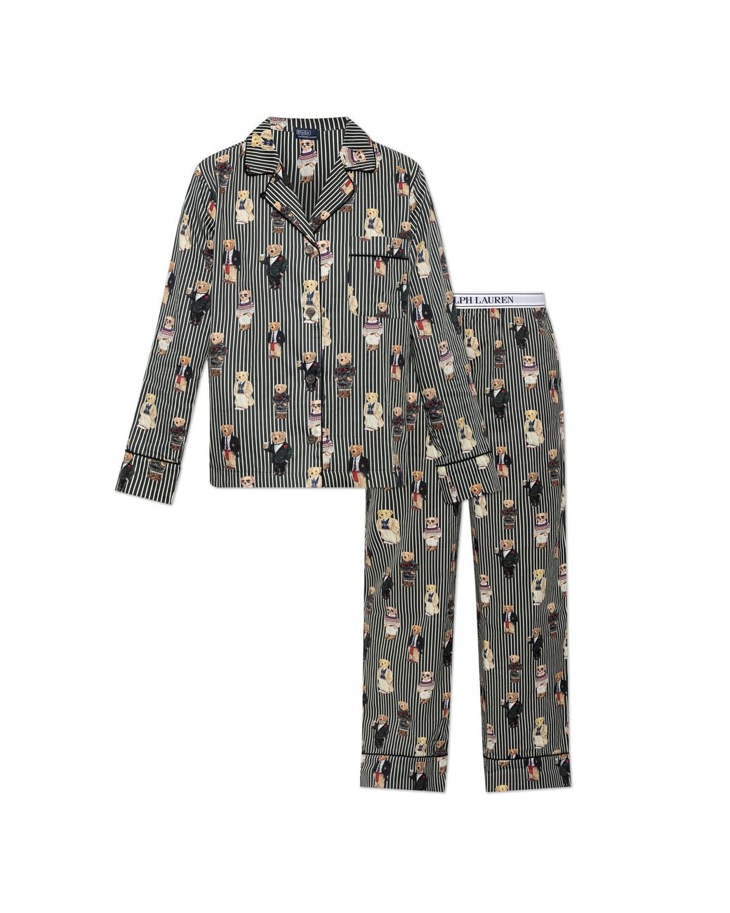 Polo Ralph Lauren Gray Cotton Printed Pajama Set