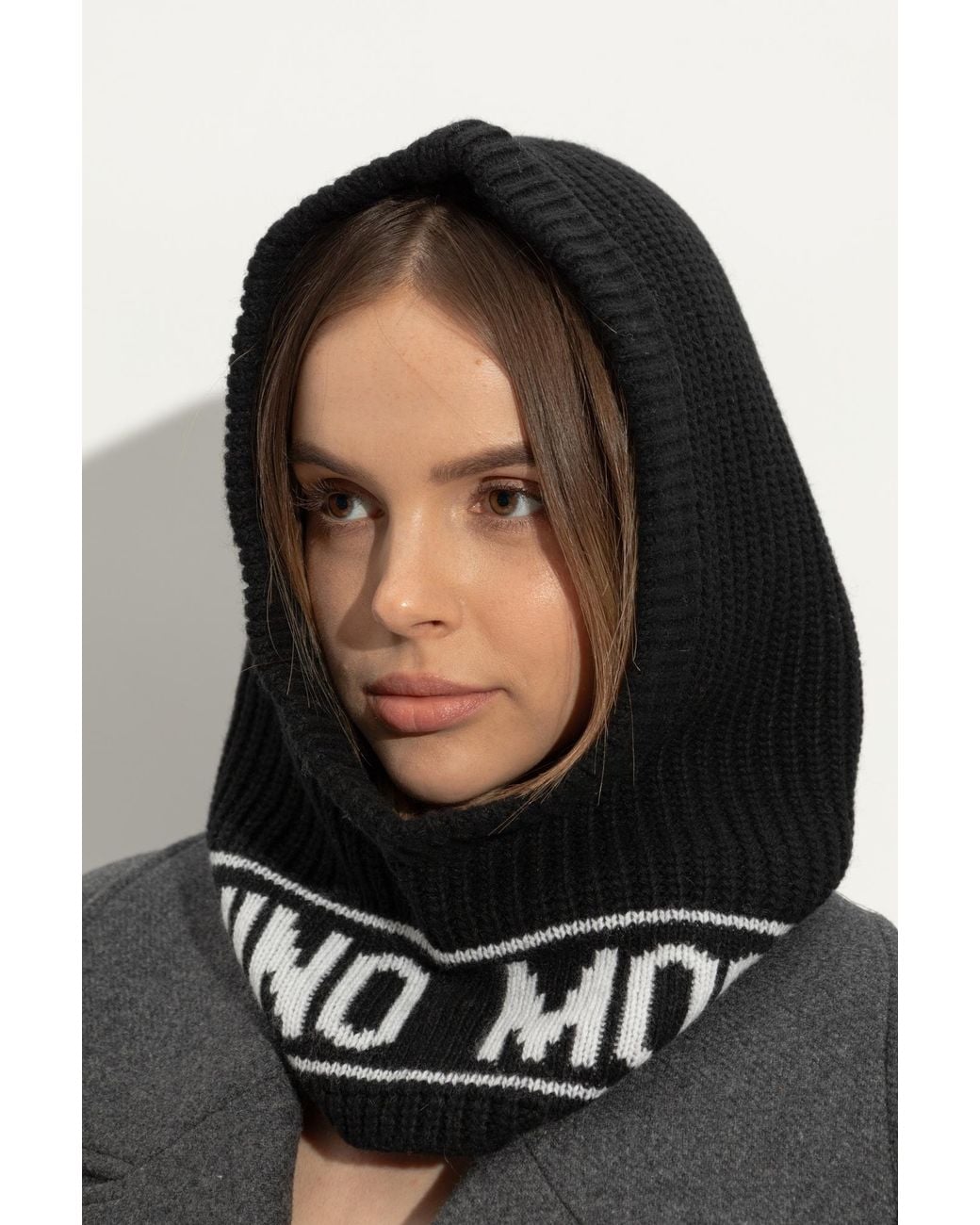 Moschino Black Hoodie With Logo