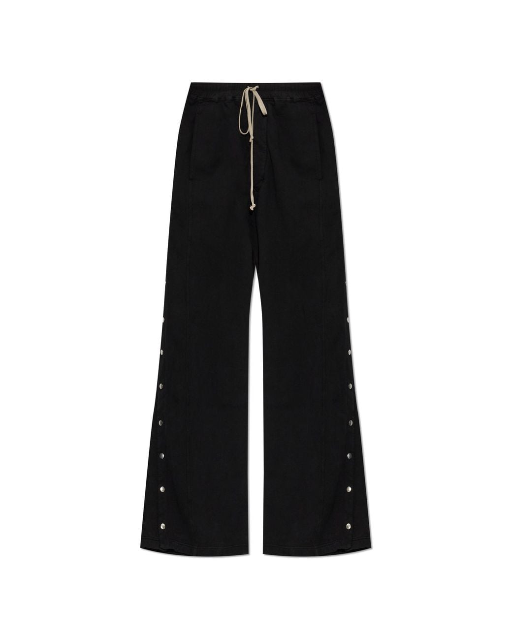 Rick Owens Black Wide-Leg Sweatpants for men