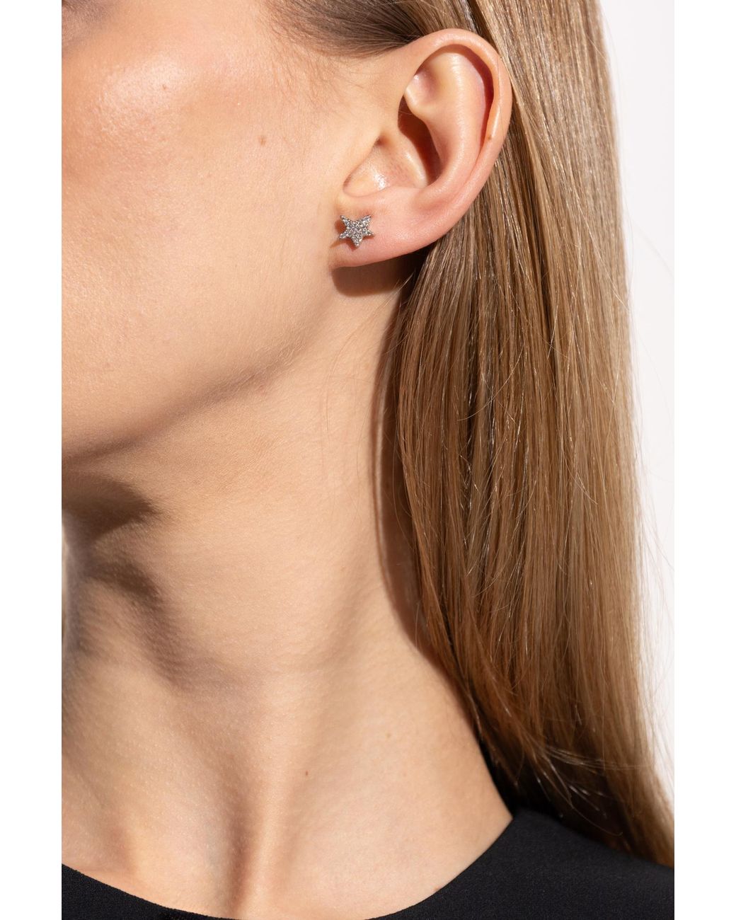 Zadig & Voltaire Metallic Earrings With Shimmering Crystals