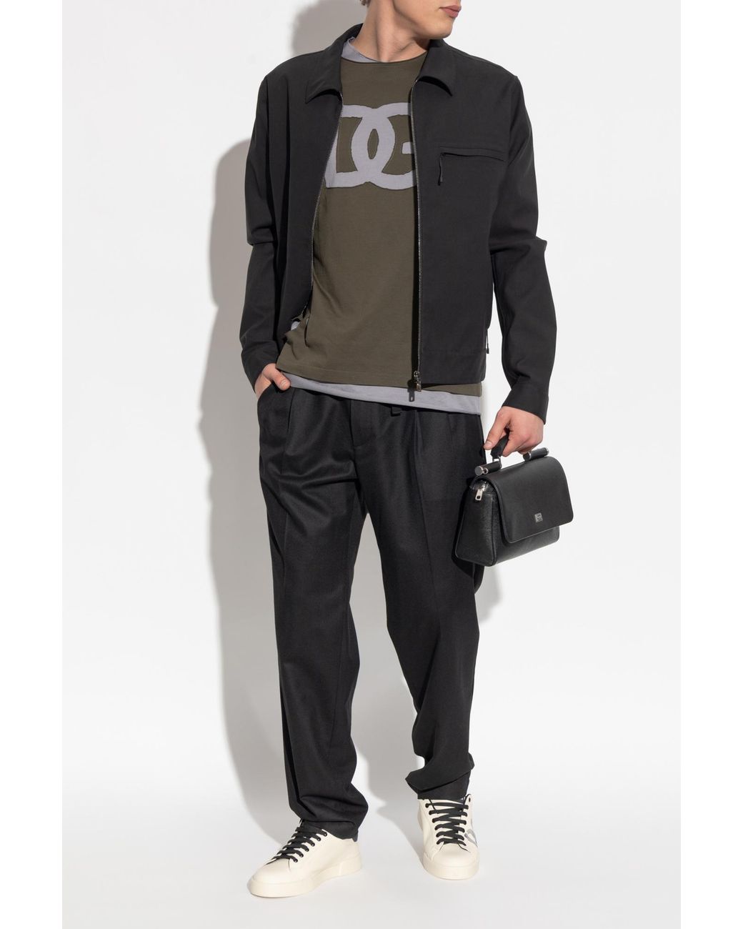 Dolce & Gabbana Green Double-Layer T-Shirt for men