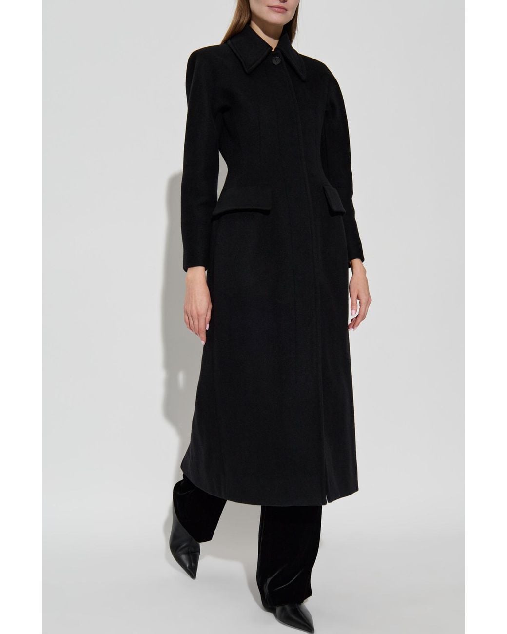 McQueen Black Coat With A Single Vent