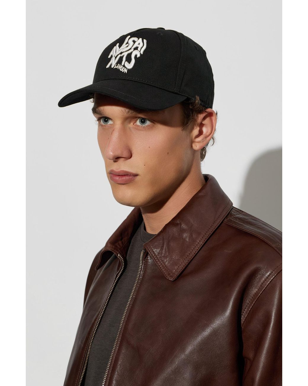 AllSaints Black Baseball Cap 'Orlando' for men
