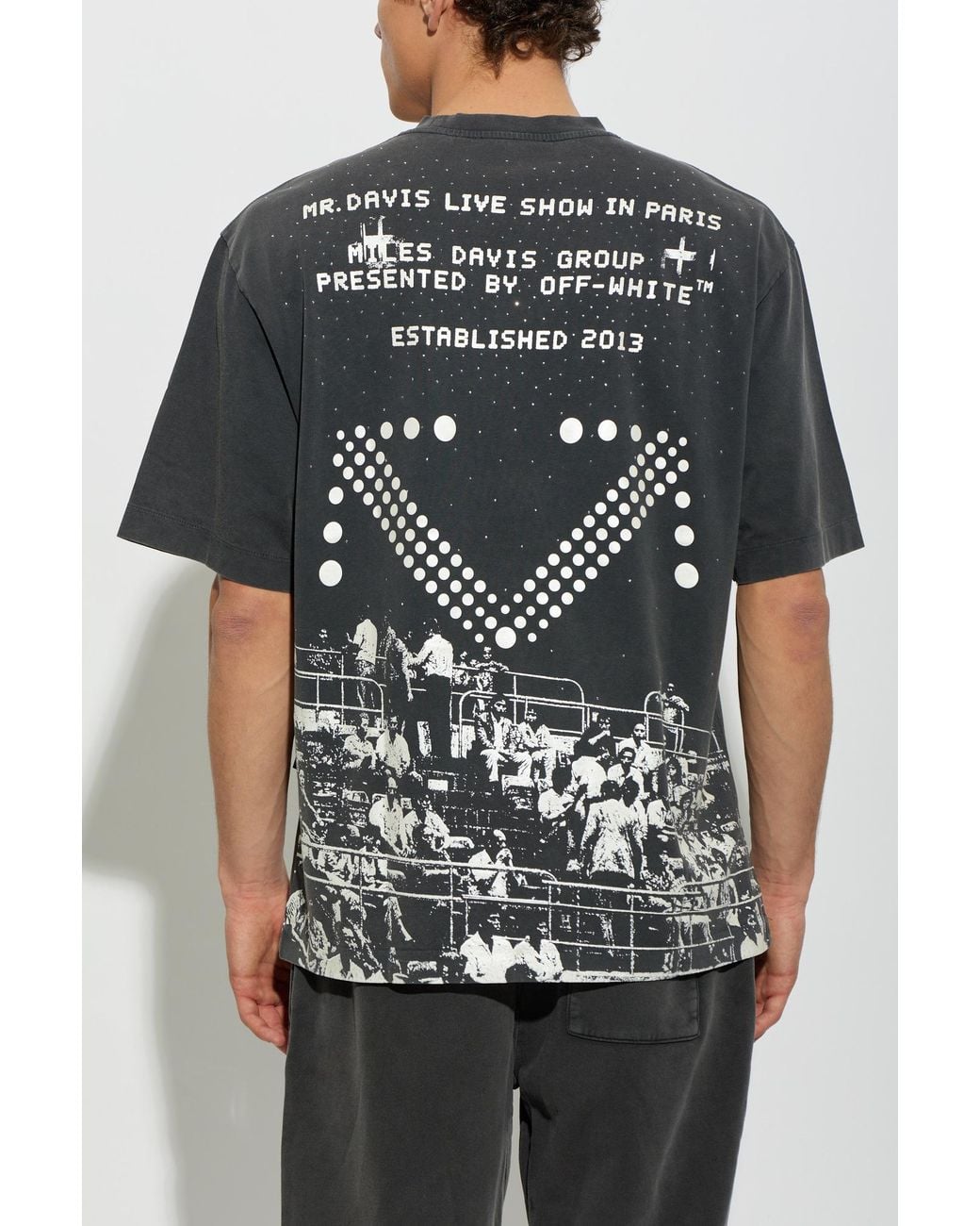 Off-White c/o Virgil Abloh Black 'Mr. Davis' T-Shirt for men