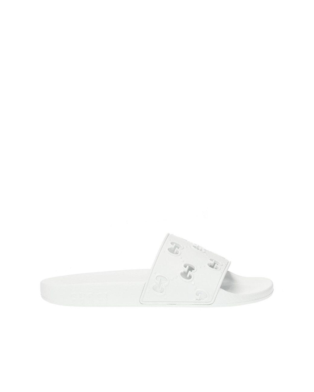 White gucci deals slides