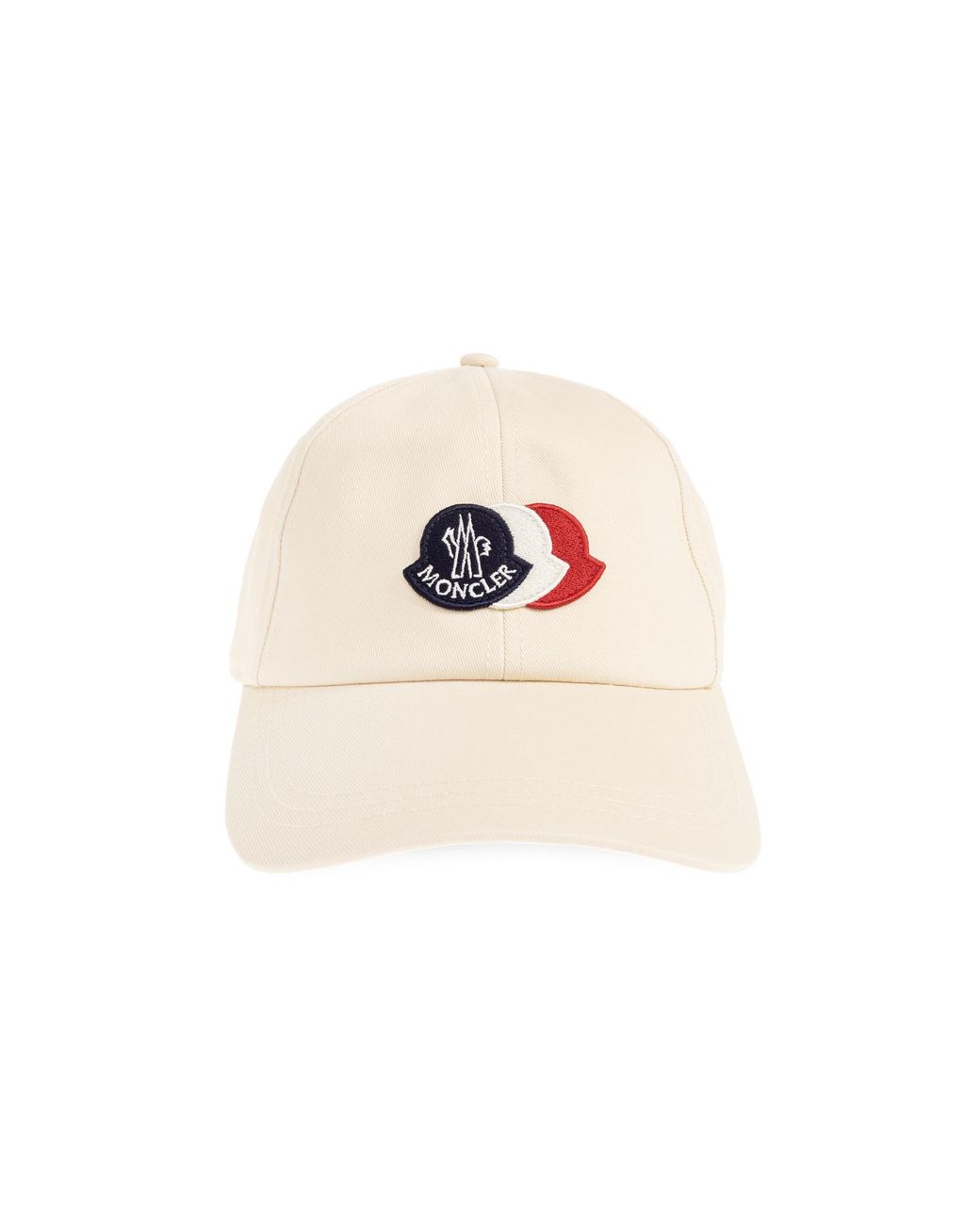 Moncler White Baseball Cap for men
