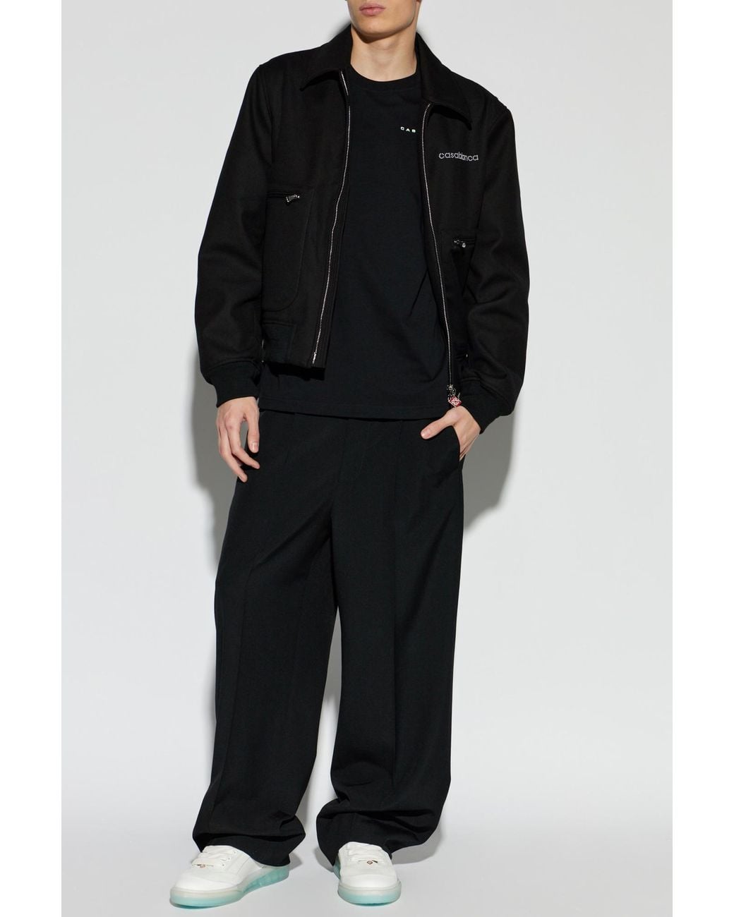 Casablanca Black Jacket With Logo for men