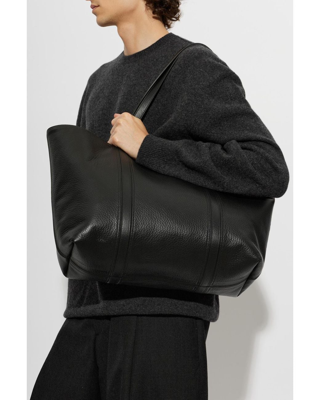 Jil Sander Black 'Foro' Tote Bag for men
