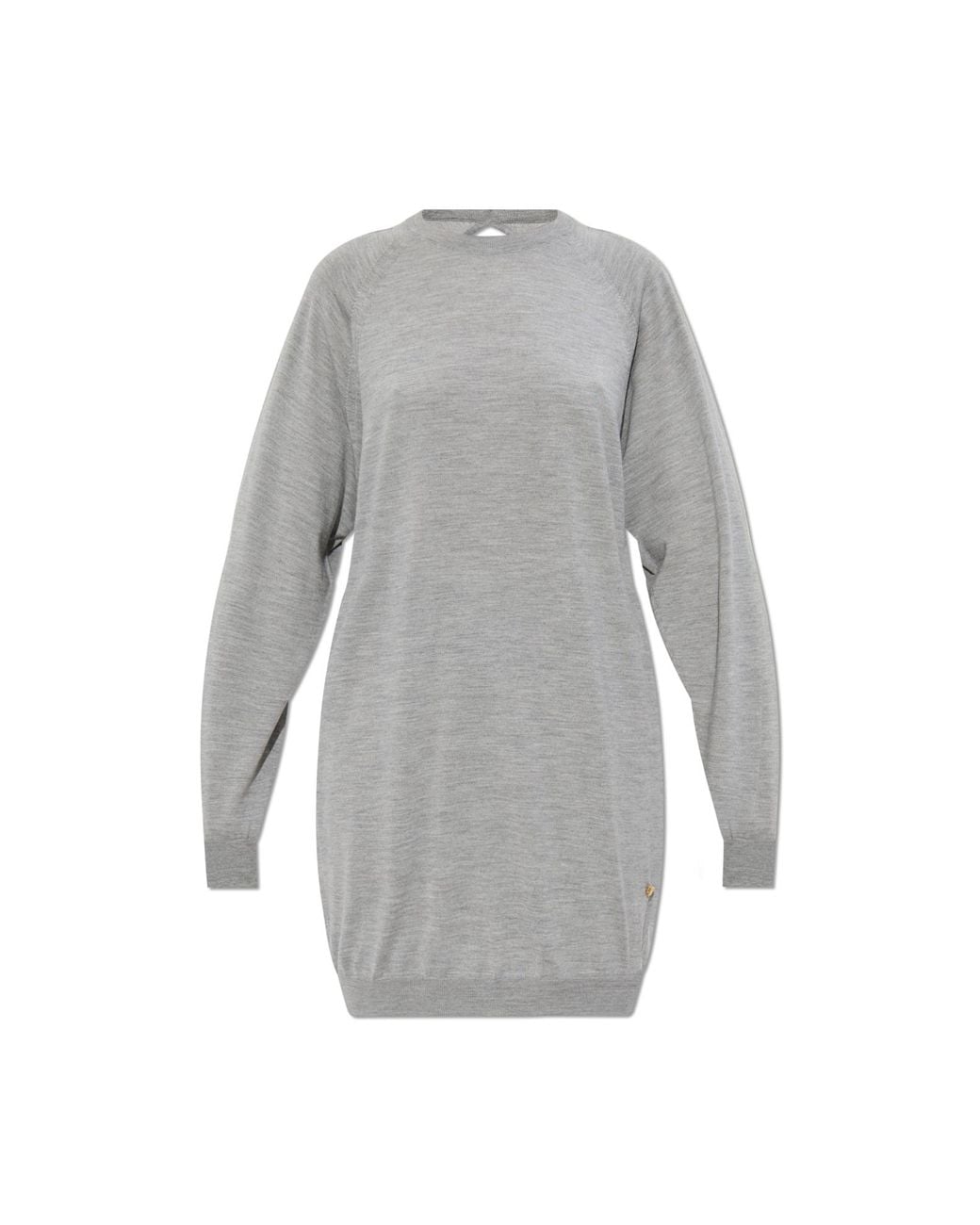 Moschino Gray Backless Dress