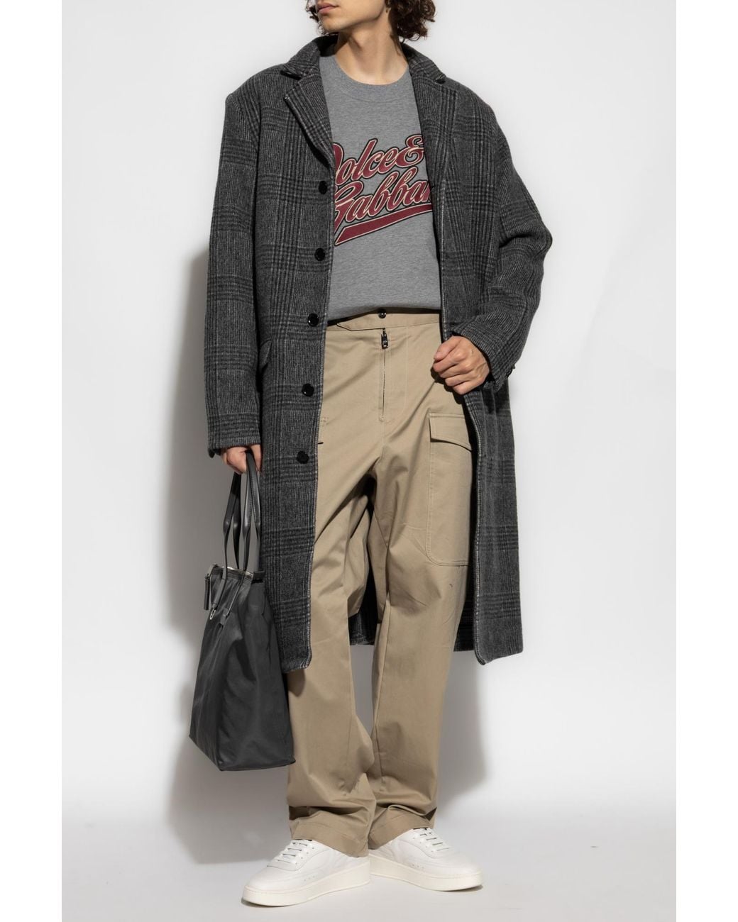 Dolce & Gabbana Gray Sweatshirt With Logo for men