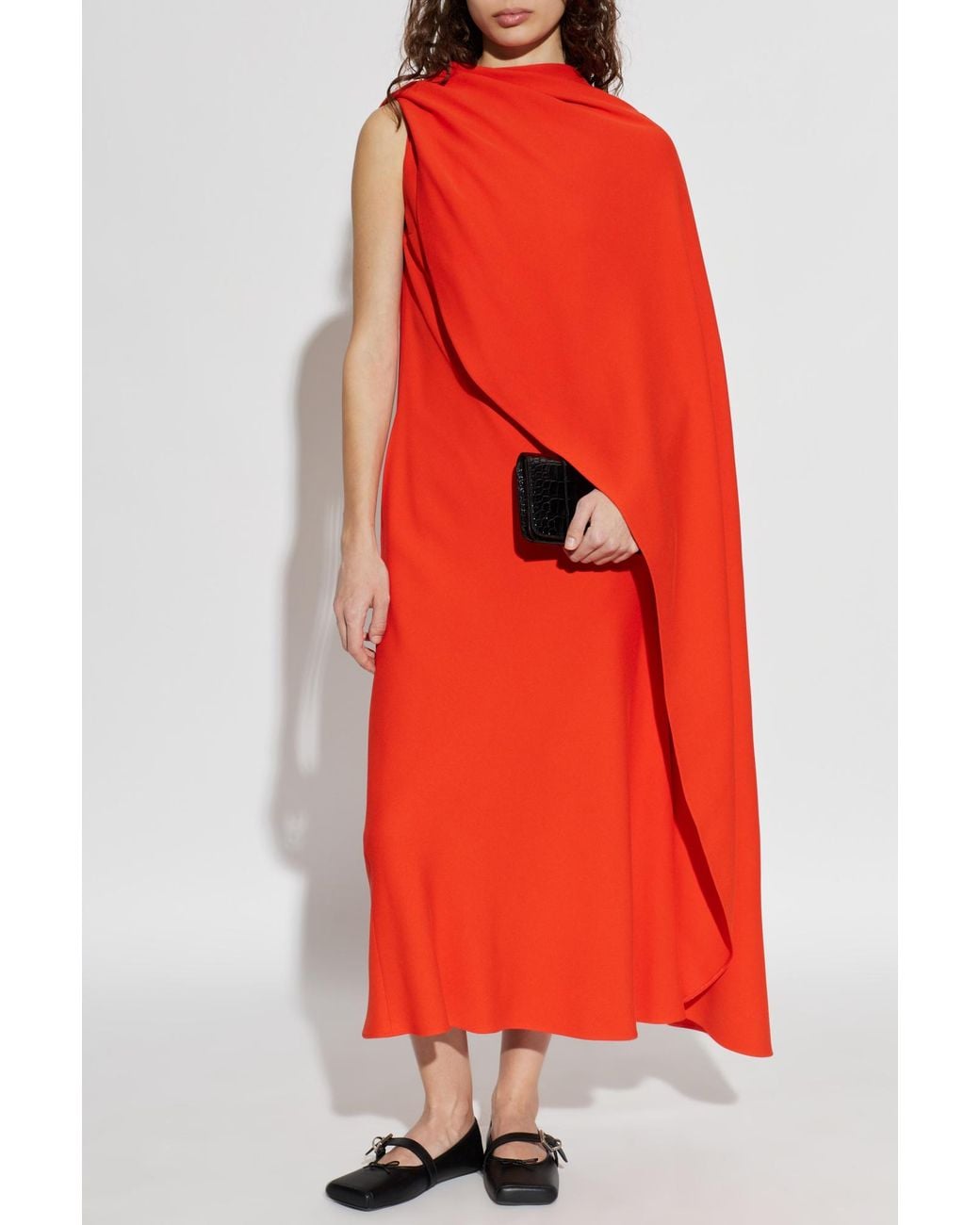 Balenciaga Red Asymmetrical Dress