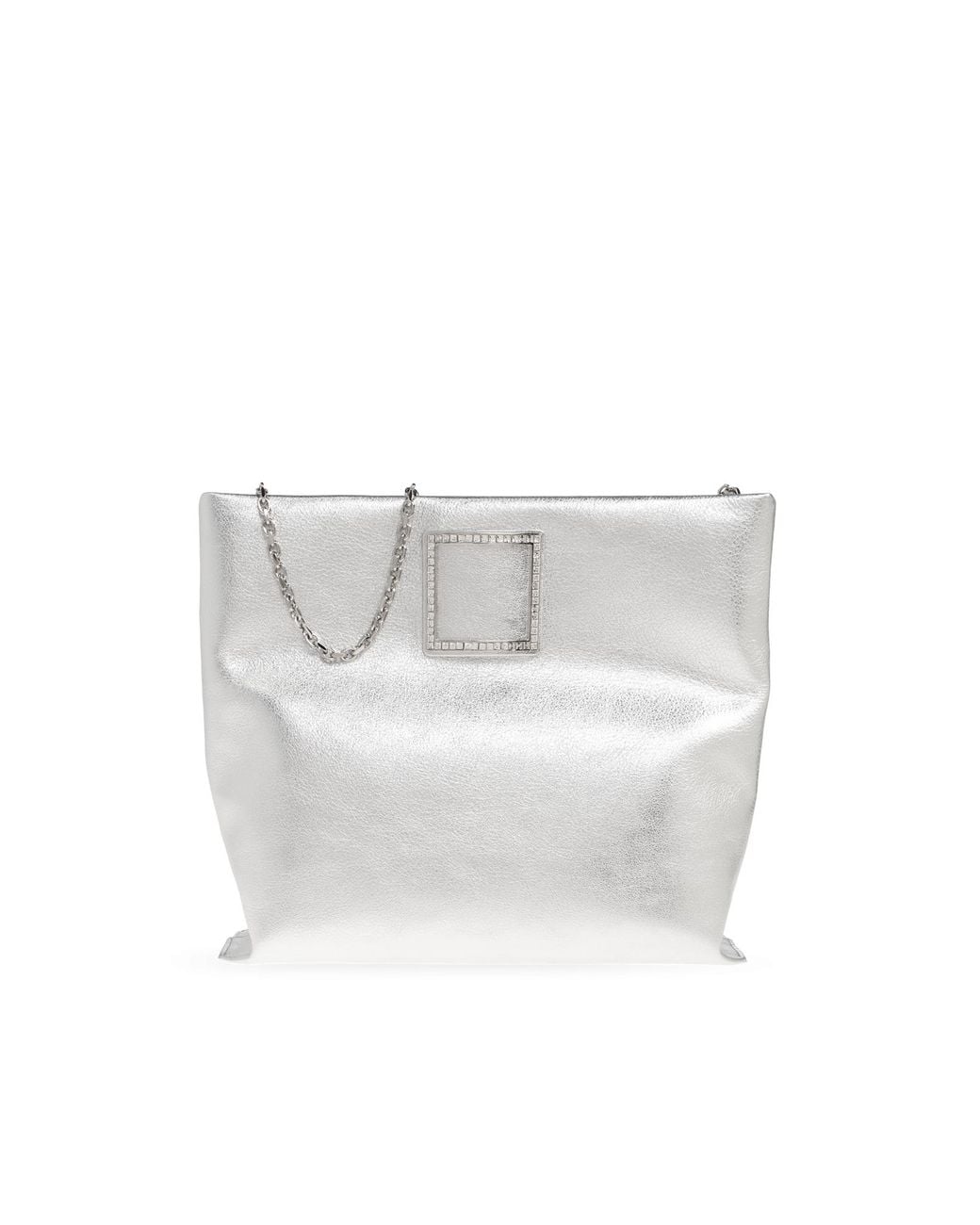 Roger Vivier White Clutch Bag 'Trompette'