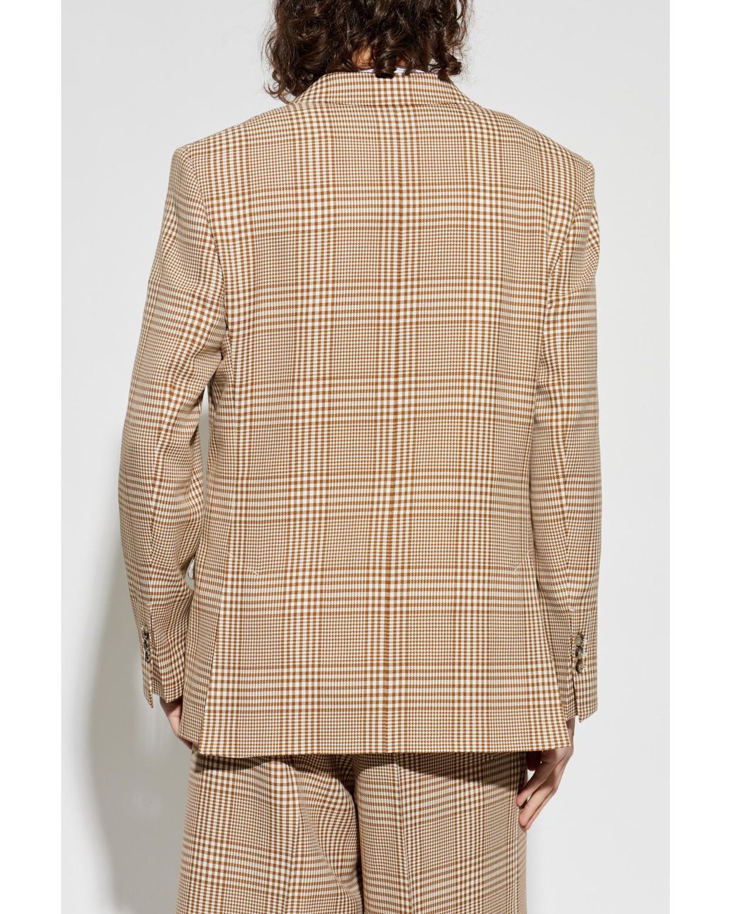 AMI Natural Checked Blazer for men