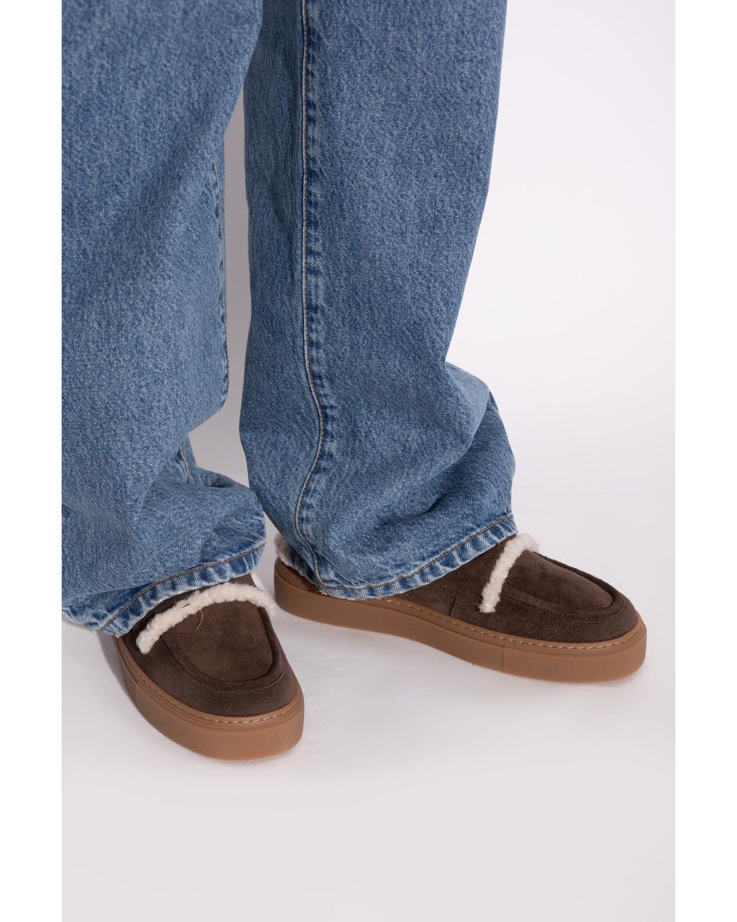 Inuikii Brown Mule Wool Slippers
