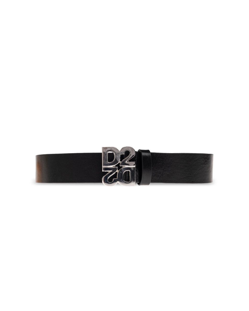DSquared² Black Leather Belt With Buckle for men