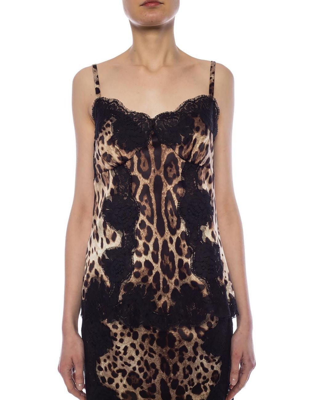 Dolce & Gabbana Black Lace-trimmed Top