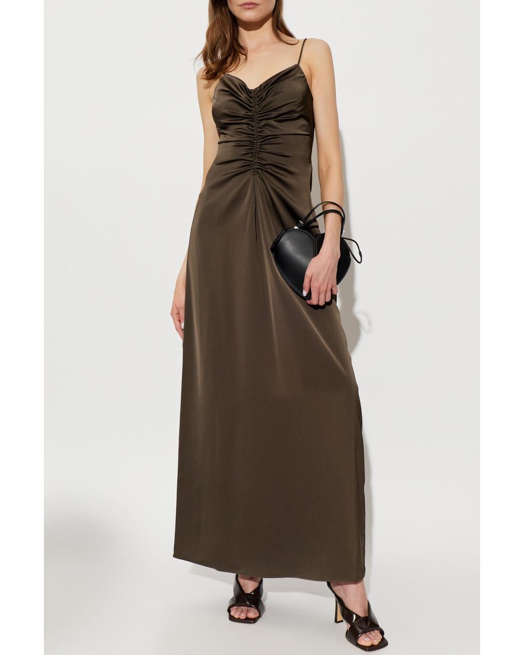 ROTATE BIRGER CHRISTENSEN White Satin Slip Dress