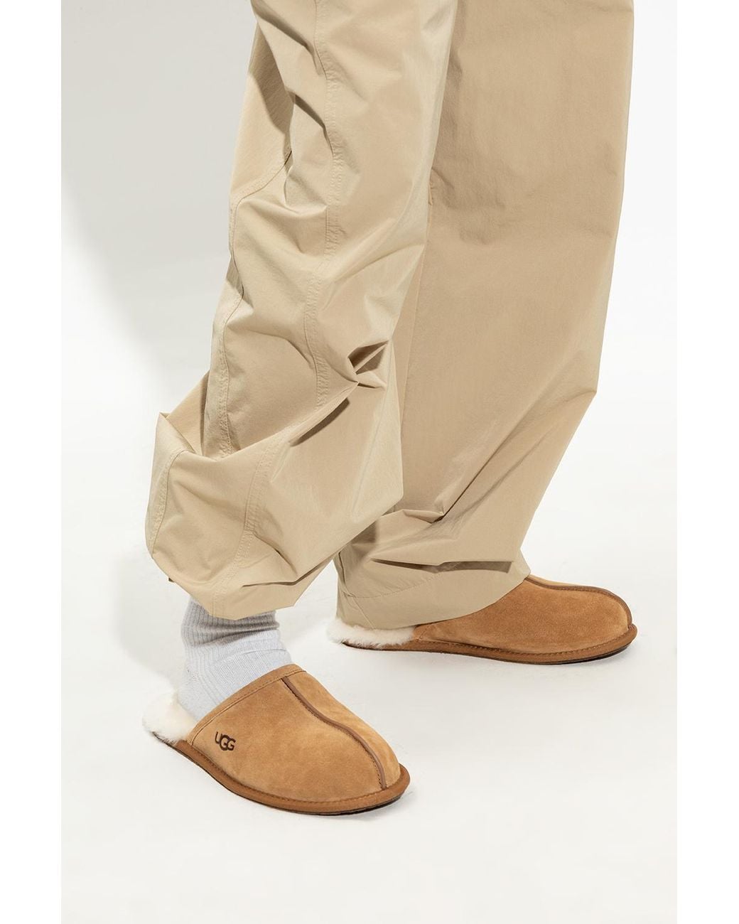 Ugg Brown Suede Slippers 'Scuff' for men