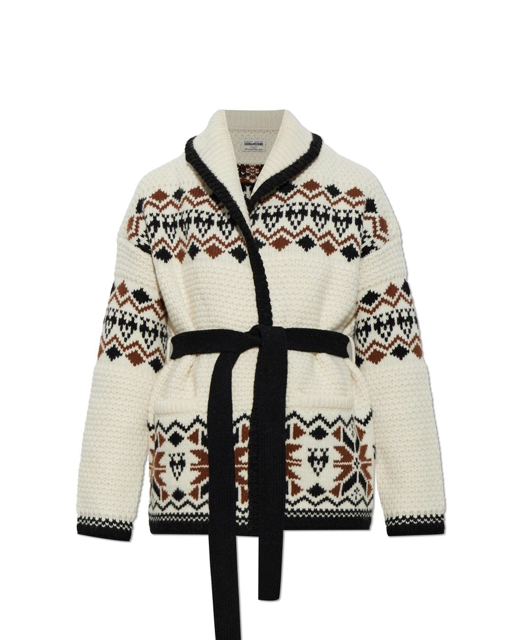 Zadig & Voltaire White Wool Cardigan 'Erra'