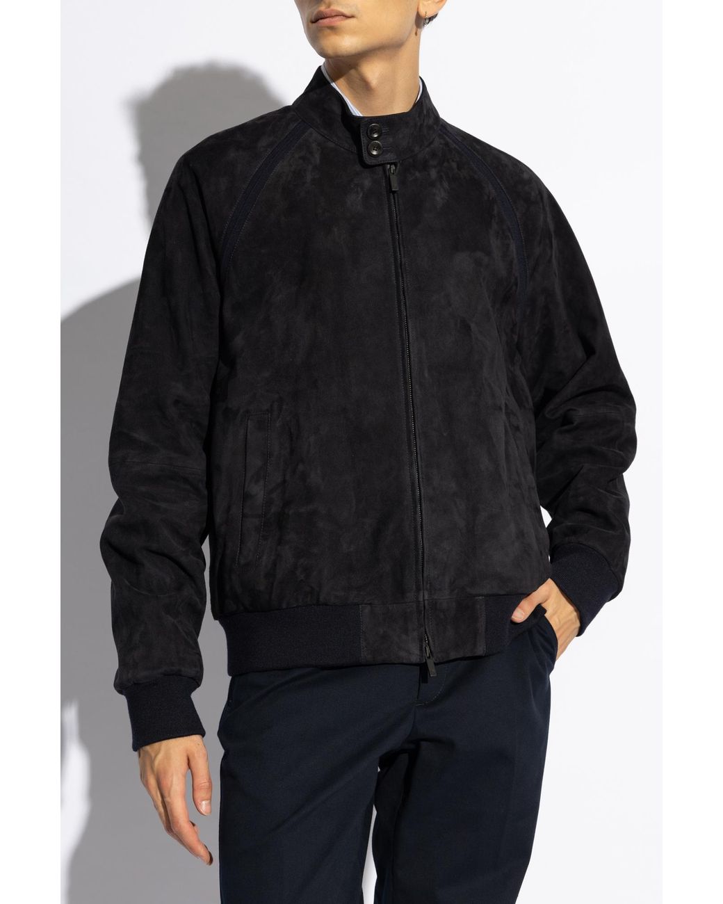 Emporio armani suede jacket online