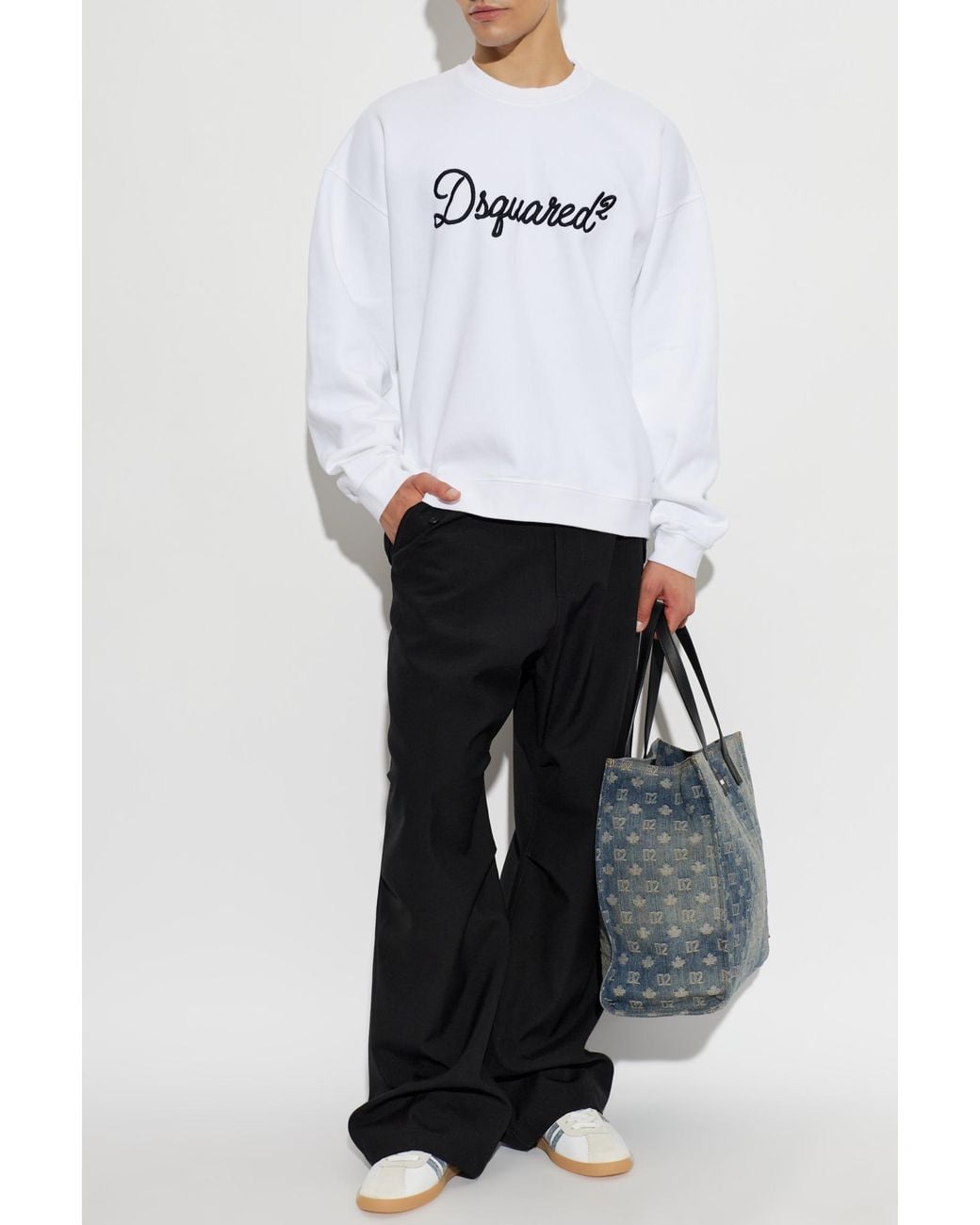 DSquared² White Sweatshirt With Logo for men