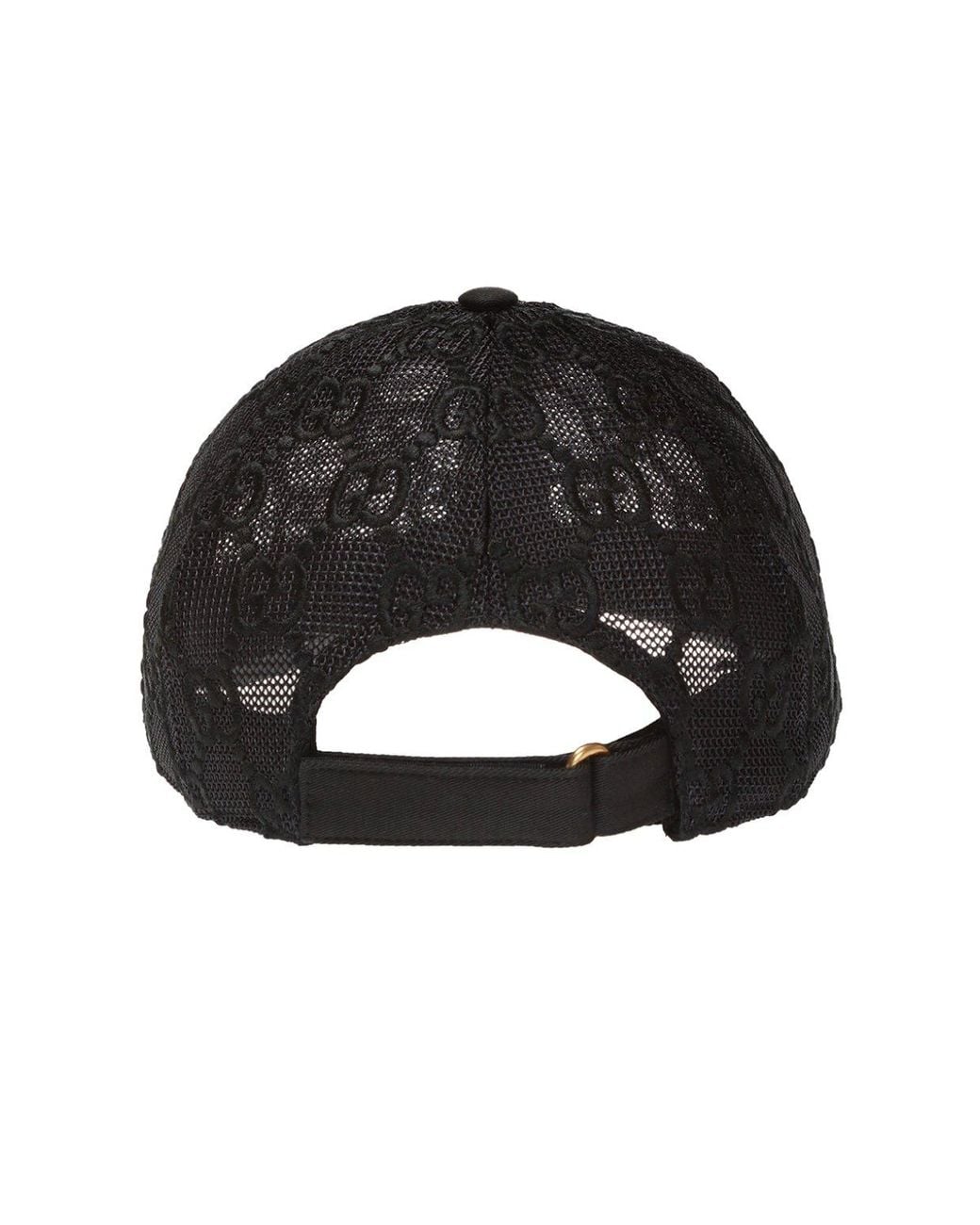 Gucci Black Lace GG Monogram Baseball Hat – New Never Worn Gucci Denim Calfskin GG Monogram Baseball Hat M Black Grey  main image 4