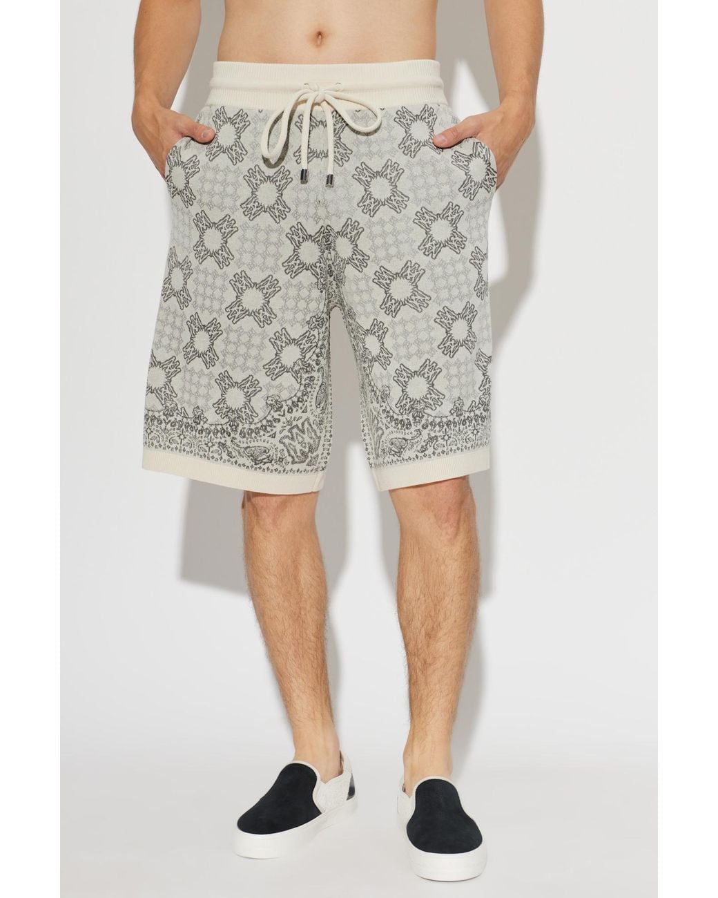 Amiri White Patterned Shorts for men