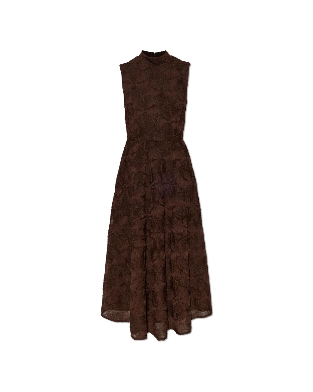 ROTATE BIRGER CHRISTENSEN Brown Floral Print Dress