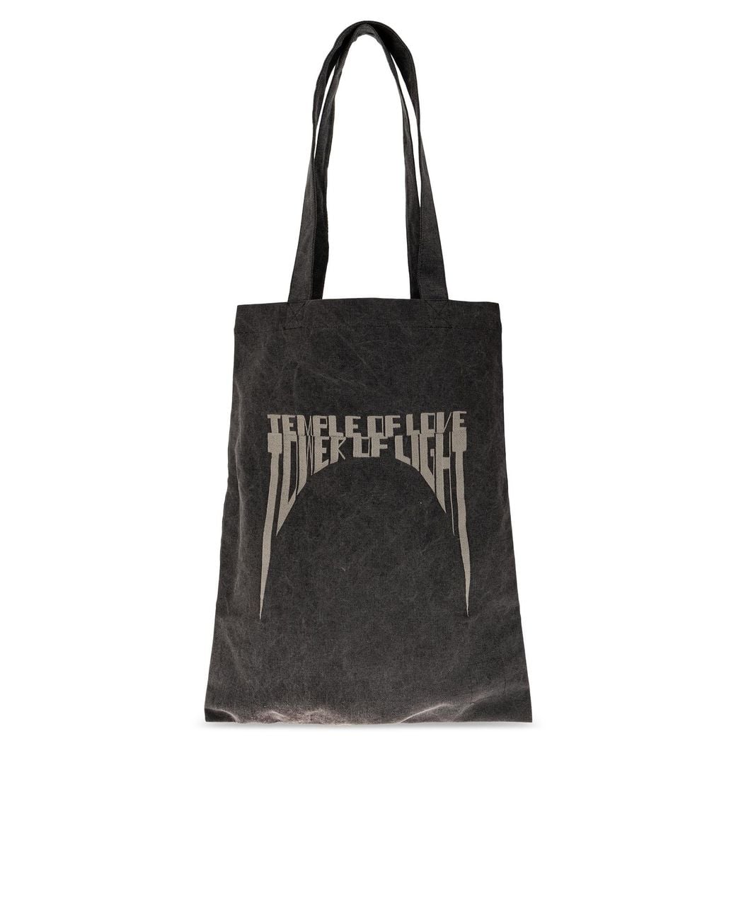 Rick Owens Black Embroidered Tote Bag