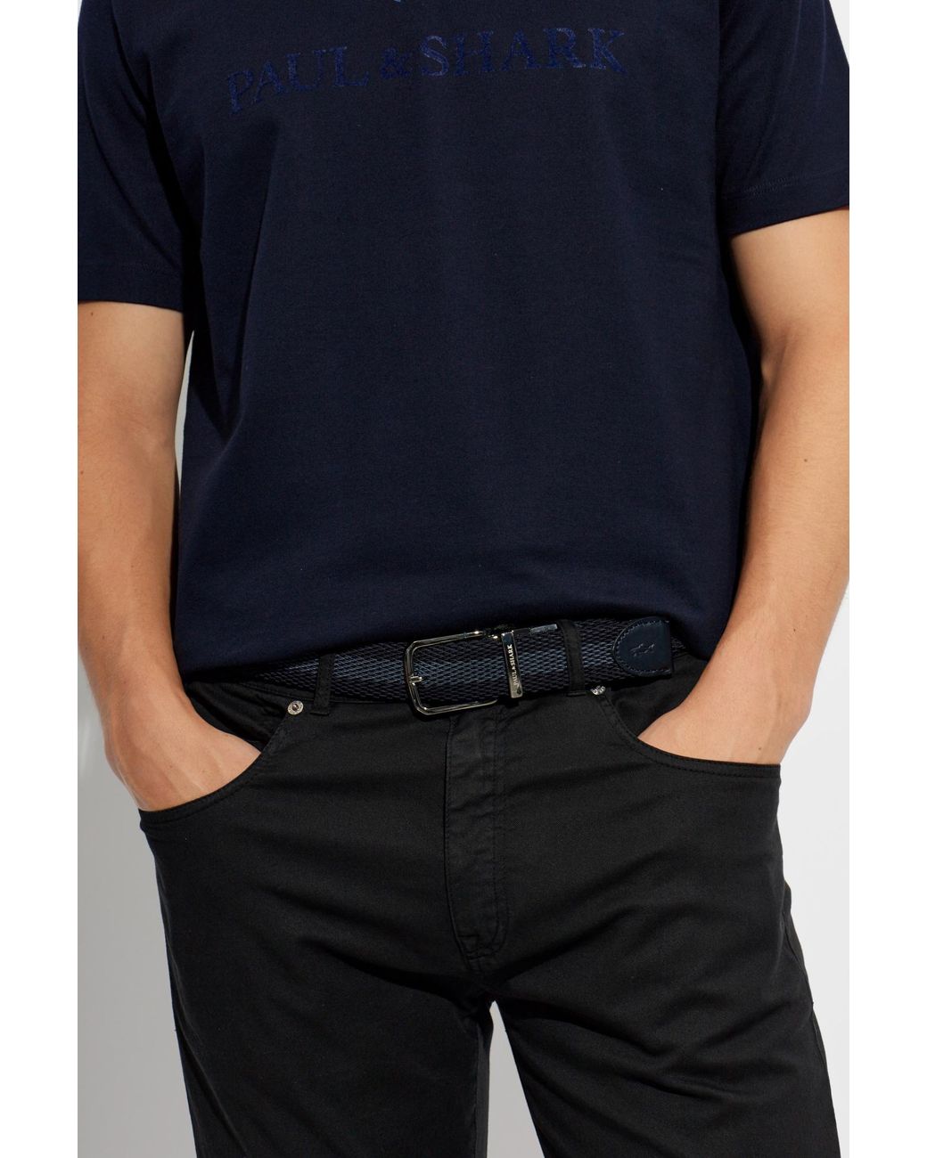 Paul & Shark Black Belt With Logo for men