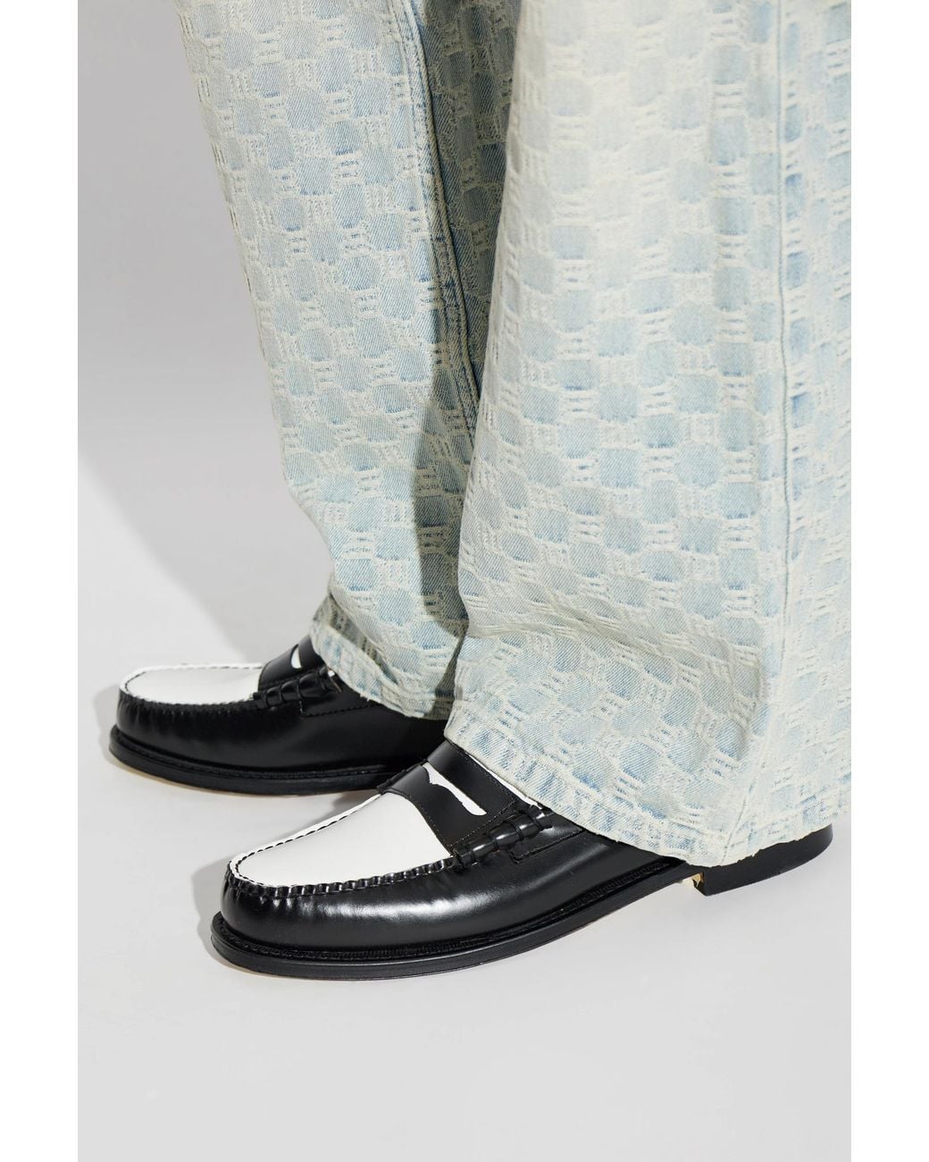 G.H.BASS Black "Weejun Heritage Penny" Loafers for men