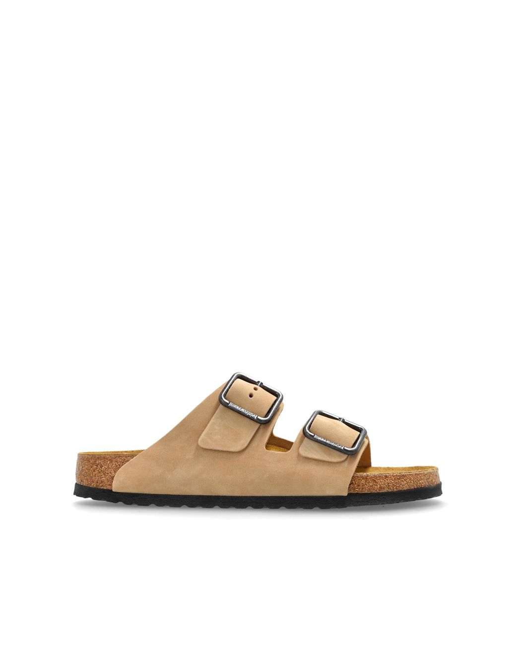 Birkenstock White Arizona Wire Buckle Slides for men