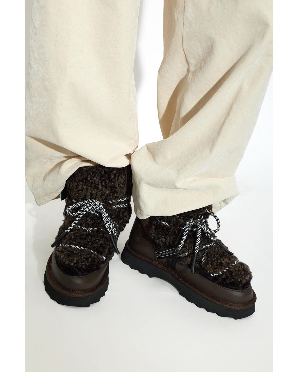 EMU Black 'Blurred Teddy' Snow Boots