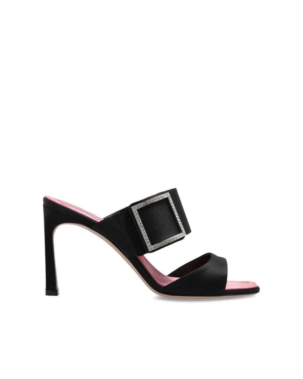 Roger Vivier Black Heeled Mules 'Trompette'