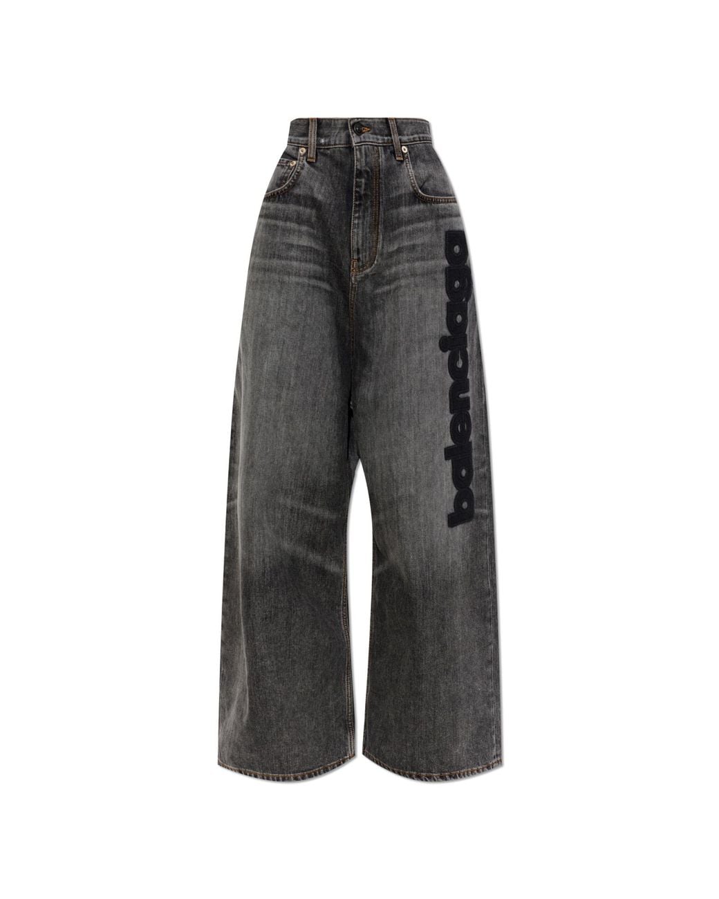 Balenciaga Black Wide-Leg Jeans