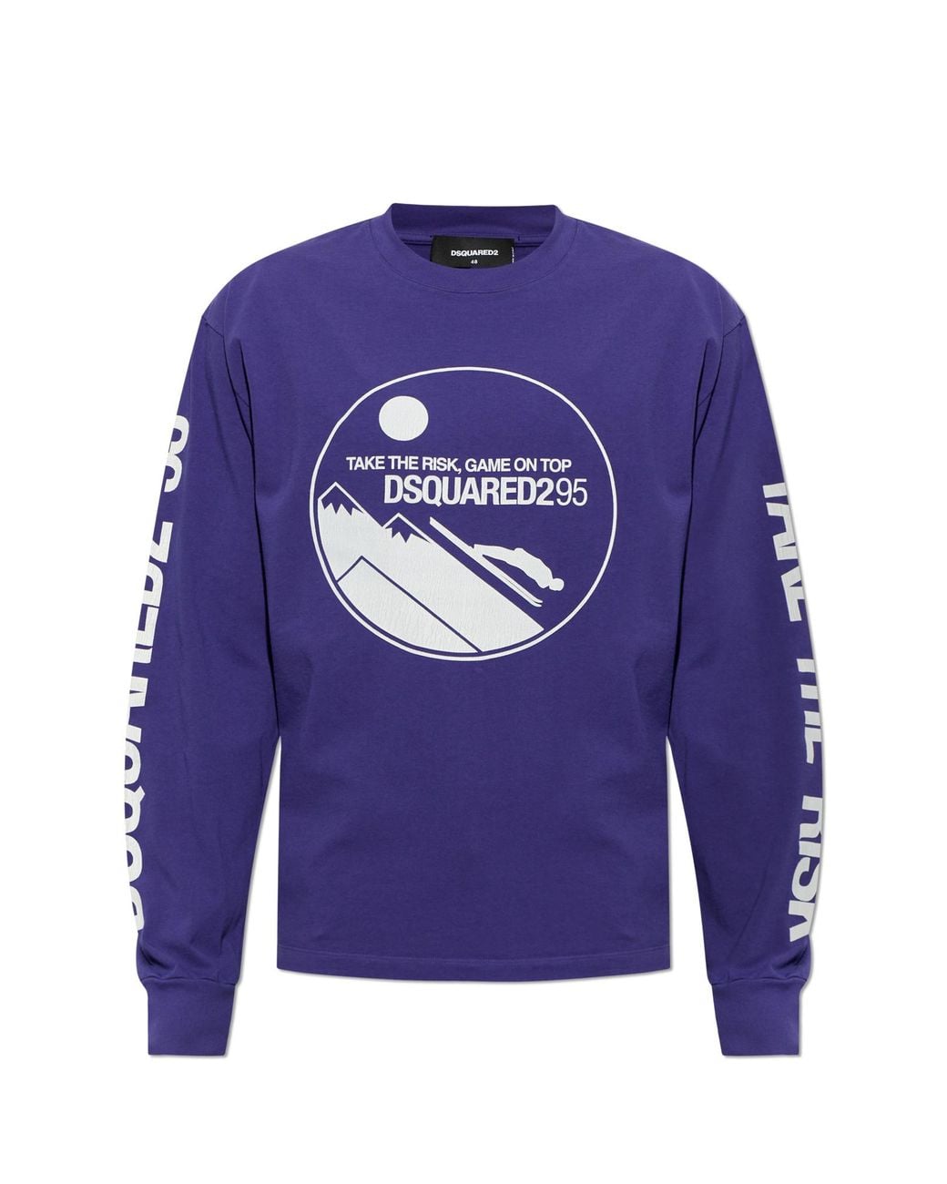 DSquared² Blue Cotton Long Sleeve T-Shirt for men
