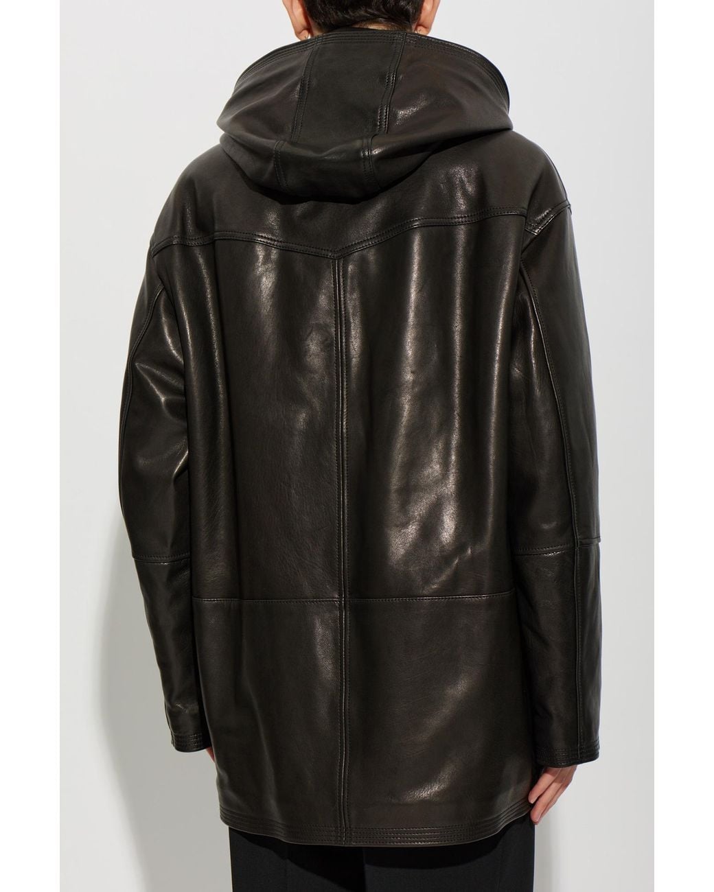 Versace Black Leather Jacket for men
